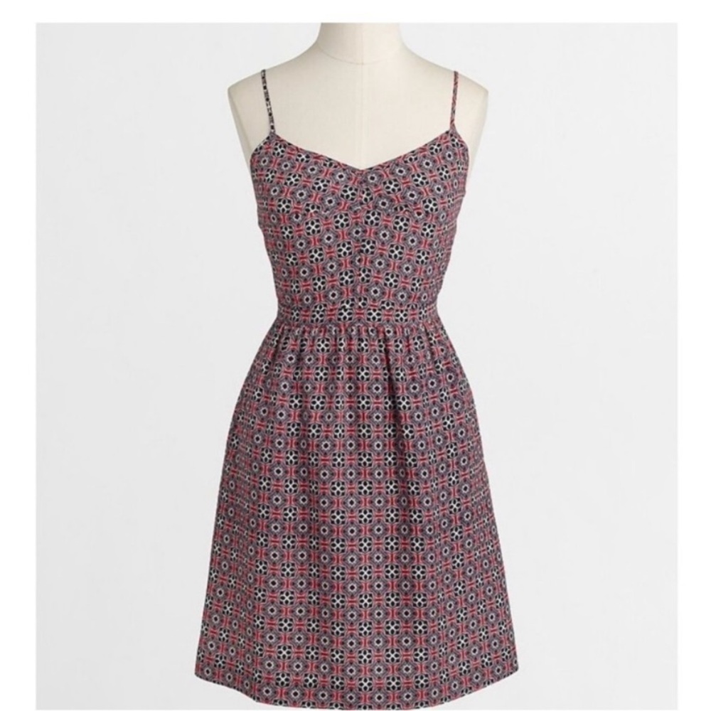 J. Crew NWT Neon Flamingo Printed
Seaside Cami Dress, Sz 12